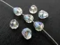 Preview: Tropfen Perlen, Farbe: Kristall irisierend, Grösse: ±8x8mm, Menge: 2 Stk.