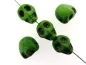 Preview: Skull Bead, pierre semi précieuse, Couleur: vert, Taille: ±13mm, Quantite: 5 piece