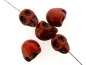 Preview: Skull Bead, pierre semi précieuse, Couleur: rouge, Taille: ±13mm, Quantite: 5 piece