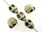Preview: Skull Bead, pierre semi précieuse, Couleur: blanc, Taille: ±10mm, Quantite: 5 piece