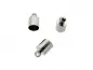Preview: Stainless Steel Eye end part for ±6mm , Color: Platinum, Size: ±6x10mm, Qty: 2 pc.