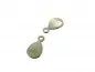 Preview: Stainless Steel Pendant, Color: Platinum, Size: ±13x7mm, Qty: 1 pc.