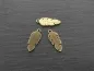 Preview: Stainless Steel Feather, Color: gold plated, Size: ±16x6mm, Qty: 1 pc.