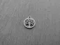 Preview: Stainless Steel Tree of Life, Color: Platinum, Size: ±9mm, Qty: 1 pc.