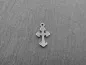 Preview: Stainless Steel Cross, Color: Platinum, Size: ±13x7mm, Qty: 1 pc.