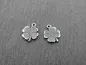 Preview: Stainless Steel Shamrock, Color: Platinum, Size: ±10x8mm, Qty: 1 pc.