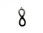 Preview: Stainless Steel Pendant for ever, Color: Platinum, Size: ±23x8x3mm, Qty: 1 pc.