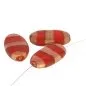 Mobile Preview: perle ovale plate, Couleur: rouge, Taille: ±30x16x7mm, Quantite: 5 piece