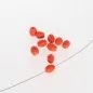 Mobile Preview: Glassbeads Olive, color red, ±7x5mm, 100 pc.