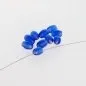 Preview: Glassbeads Olive, color blue, ±7x5mm, 100 pc.