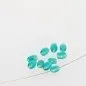 Mobile Preview: Glassbeads Olive, color turquoise, ±7x5mm, 100 pc.