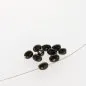 Preview: Glassbeads Olive, color black, ±7x5mm, 100 pc.
