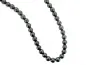 Preview: BULK Perles rondes en hématite, pierre semi précieuse, Couleur: gris, Taille: ±8mm, Quantite: chaîne ± 40cm, (±55 piece)BULK