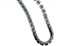Preview: BULK Perles cylindriques en hématite, pierre semi précieuse, Couleur: gris, Taille: ±8x8mm, Quantite: chaîne ± 40cm, (±49 piece)