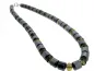 Preview: BULK Hematite Cylinder Beads, Semi-Precious Stone, Color: grey, Size: ±12x8mm, Qty: 1 string 16" (±33 pc.)