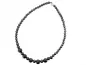Preview: BULK Perles rondes en hématite, pierre semi précieuse, Couleur: gris, Taille: ±8mm, Quantite: chaîne ± 40cm, (±55 piece)BULK