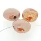 Preview: Ceramique perle ovale plate, Couleur: lilas, Taille: ±20x22x13mm, Quantite: 1 piece