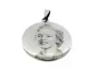 Preview: Engrave Stainless steel pendant with your own design, Color: Platinum, Size: ±33mm, Qty: 1 pc.