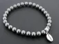Preview: Swarovski Crystal Pearls 6mm Bracelet, Light Grey