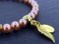 Preview: Swarovski Crystal Pearls 6mm Bracelet, Rose Peach