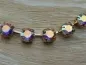 Preview: Vergoldete Halskette, eingefasst mit 8 mm Swarovski Kristall AB Strasssteinen