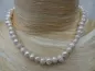 Preview: Necklace tied with freshwater pearls, Clasp round with ring silver 925