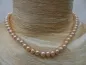 Preview: Necklace tied with freshwater pearls, magnetic closure with rhinestones