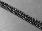 Preview: Spinelle noir facetté, pierre semi-précieuse, Couleur: noir, Taille: ±4mm, Quantité: 1 chain ±40cm (±97 Pcs.)