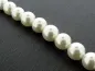 Preview: Perle de coquillage, Couleur: blanc, Taille: ±10mm, Quantite: ±40 piece - String ±40cm