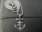 Preview: Stainless Steel Biker Jewelry, Color: Paltinum, Size Pendant: ±54x33mm, Qty: 1 set