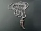 Preview: Stainless Steel Biker Jewelry, Color: Paltinum, Size Pendant: ±50x15mm, Qty: 1 set