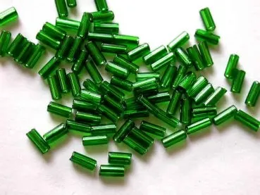 Rocailles-Stifte, grün metalic, 4mm, 17 gr.