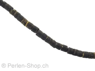 Heishi perle rouleau, Couleur: brun, Taille: ±2-3mm, Quantite: 1 String ±60cm
