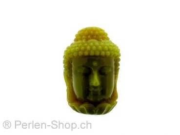 Buddha Pendetif plastique, Couleur: brun, Taille: ±28x20mm, Quantite: 1 piece