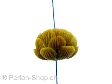 Water Lily plastic, Color: brown, Size: ±17x24mm, Qty: 1 pc.