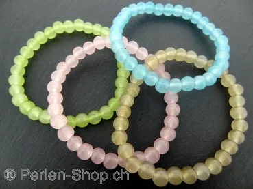 Glassbeads round, Color: beige, Size: ±8mm, Qty: 20 pc.