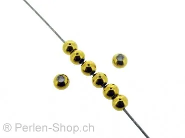 Heishi Edelstahl Perle, Farbe: Gold, Grösse: ±3x4mm, Menge: 10 Stk.