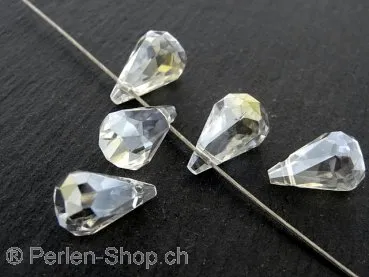 Tropfen Perlen, Farbe: Kristall irisierend, Grösse: ±9x15mm, Menge: 1 Stk.