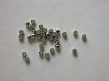 Crimp Beads, 2mm, platinum color, 100 pc.