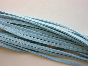 Imitation suede lace, light blue, 3mm, 1 pc.