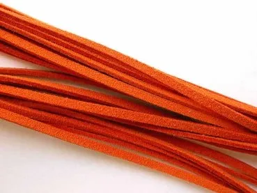 Imitation suede lace, orange, 3mm, ±1 m