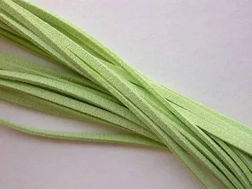Imitation suede lace, light green, 3mm, ±1m.