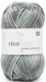 Rico Design Laine Baby Cotton Soft Print DK 50g Grau-Türkis
