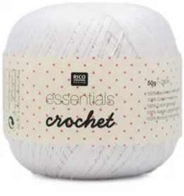 Rico Design Essentials Crochet, weiss, 50g/280m