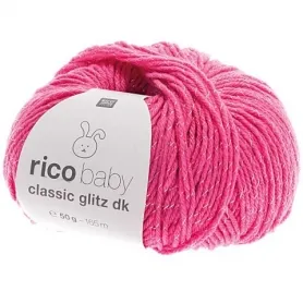Rico Design Laine Baby Classic Glitz DK 50g Pink