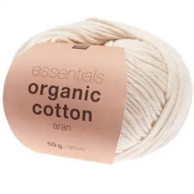 Rico Design Essentials Organic Cotton aran creme, 50g/90m