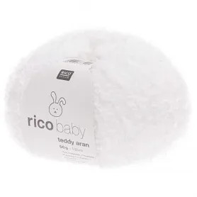 Rico Design Wool Baby Teddy Aran DK 50g Weiss