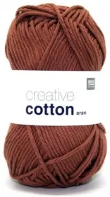 Rico Creative Cotton Aran, nougat 50 g, 85 m, 100 % CO gaze