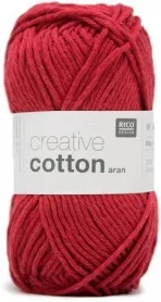 Rico Creative Cotton Aran, Kirsche 50 g, 85 m, 100 % CO gaze