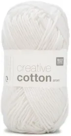 Rico Creative Cotton Aran, weiss, Grösse: 50 g, 85 m, 100 % CO gaze